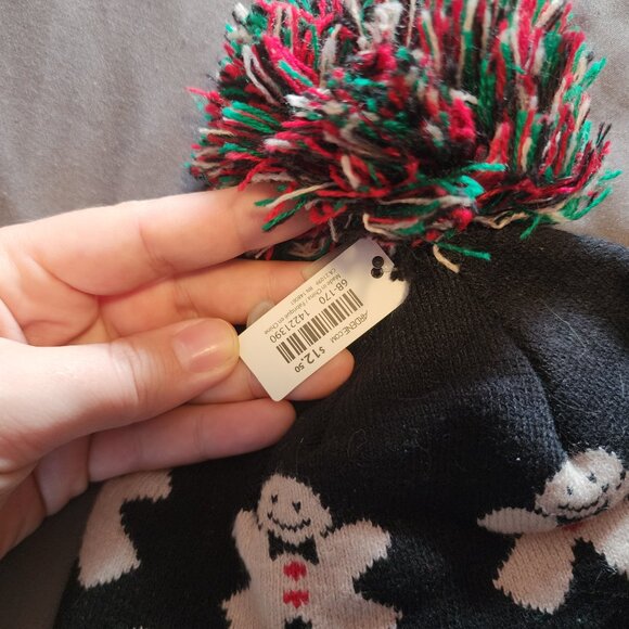 Holiday Gingerbread Hat with pom pom (New with tag) - Picture 4 of 4